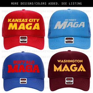 NEW Various Football Maga Trump Mash Up Custom Foam Mesh Snapback Trucker Hats - Picture 1 of 35