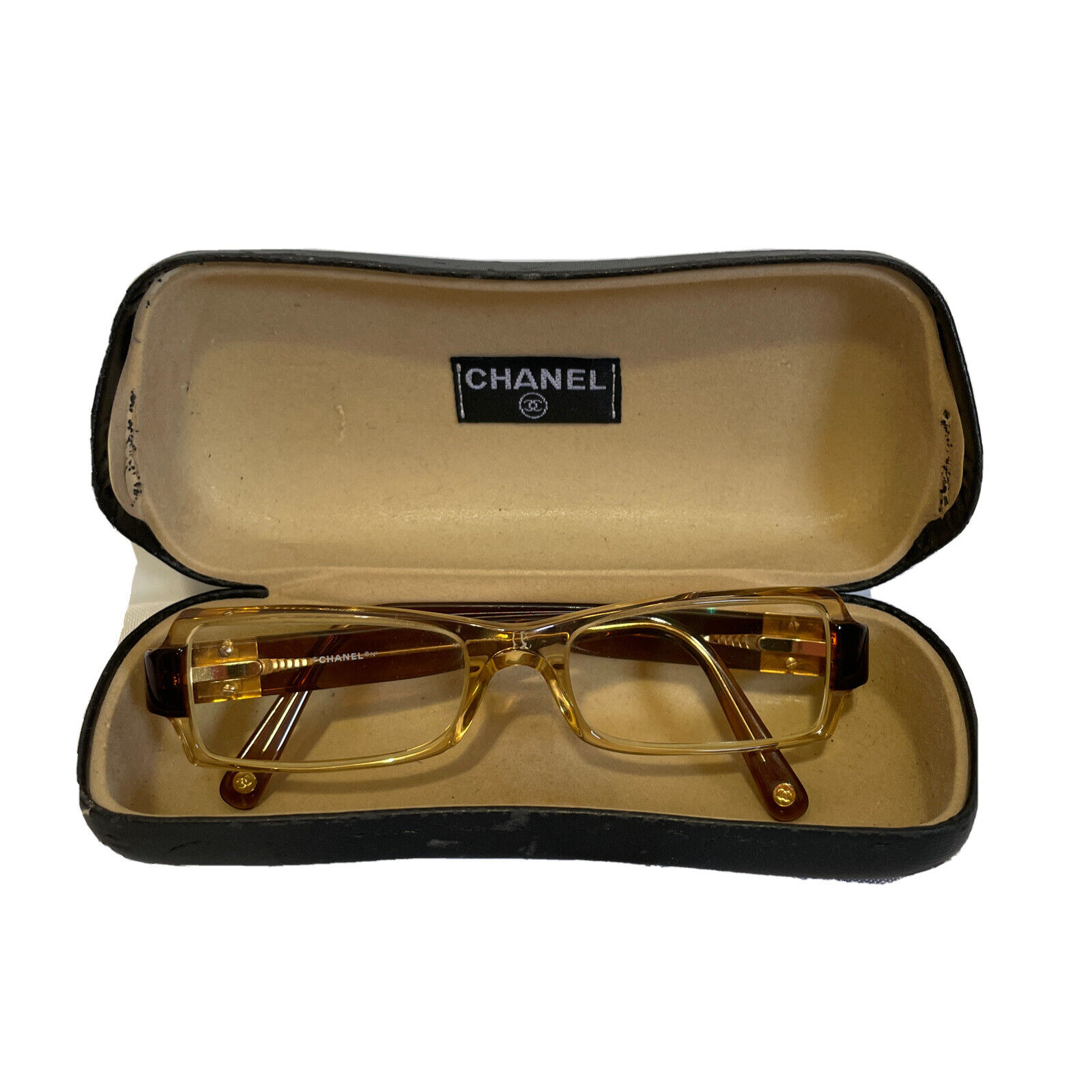 Rare Authentic Chanel 3064-B c.763 Clear/Tortoise 53mm Glasses Frames  RX-able