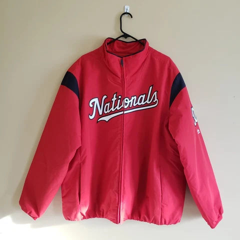 Authentic Majestic MLB WASHINGTON NATIONALS Full Zip Jacket/Coat 2XL Cover