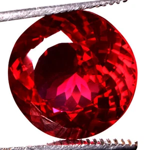 37 Cts. Natural Mozambique Red Ruby Round Shape Certified Gemstone - Picture 1 of 4