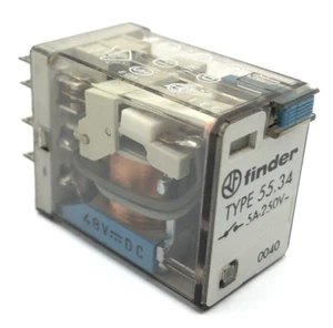 Finder Type 48vDC Plug In Relay 5Amp 250v 14 Pin TYPE 55.34 - Picture 1 of 6