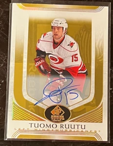 Tuomo Ruutu Gold Spectrum Auto 2020-21 Upper Deck SP Signature Edition Legends - Picture 1 of 2