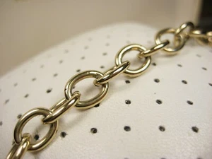 Vintage Yellow Gold Over Sterling Silver Heavy Link Chain Bracelet 7" 925 12g - Picture 1 of 12