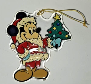 Vintage Mickey Mouse Santa Suit Christmas Tree Acrylic Christmas Ornament - Picture 1 of 12