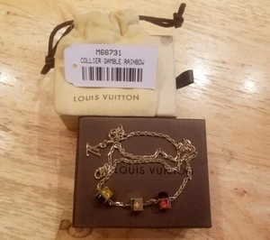 BRAND NEW Louis Vuitton Rainbow Cube Necklaces Gamble Collection AUTHENTIC - Picture 1 of 13
