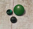 Antique Vintage Tight Top Celluloid Button Greens beautiful 