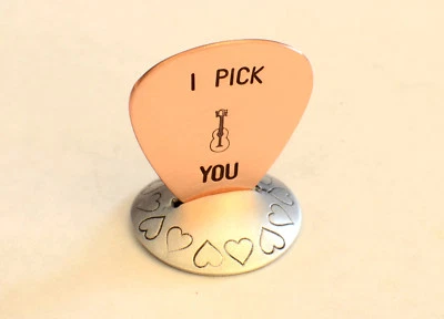 copper guitar pick - playabel with i pick you - Image 1 of 4