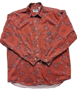 Camisa Vaquera Vintage Western Buffalo De France Estampado Bandana Para Hombre XL 80s - Imagen 1 de 9