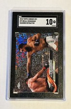 2018 Topps Chrome UFC Diamond Belal Muhammad #75 Rookie RC SGC 10
