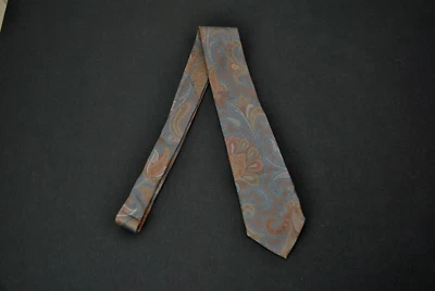 NWT ETRO Paisley Silk Tie Rust Slate Blue 12026 11024RB - Image 1 of 4