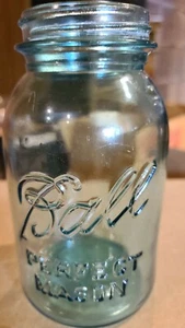 Vintage Blue Ball Perfect Mason Quart Jar circa 1923 to 1933 - Picture 1 of 6