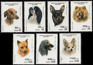 Madagascar 1991 Sc 1003A-G Dogs Full Set MNH - Picture 1 of 1