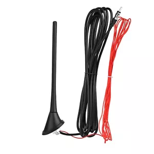 Active Car Antenna AM/FM Radio Booster 5M DIN Plug Weatherproof ABS - Foto 1 di 9