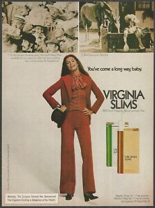 VIRGINIA SLIMS. You've come a long way, baby - 1975 Vintage Print Ad