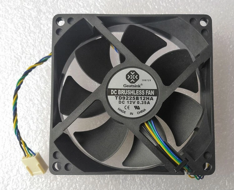 92mm 90mm PC Cpu PWM Cooling Fan,TD9225B12HA 92x92x25mm DC 12V 0.35A Low Noise - Image 1 of 1