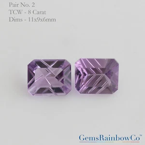 Natural Amethyst, Citrine, Carved Octagon Shape, Loose Gemstone Laser Cut - Picture 1 of 27