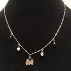 Very Nice Vintage Silver Tone Elephant Pendant Necklace