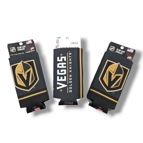 Las Vegas Golden Knights Slim Can Cooler Double Sided 3pk 12oz Slim Can Seltzer Cover