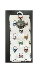 Roswell Relics Kitchen Hand Towels, Set of 2, Sugar Skulls With Sunglasses - Imagen 1 de 3