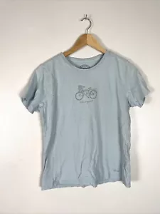Life Is Good blaues T-Shirt, Damen, Fahrradmotiv, Größe S " - Bild 1 von 5
