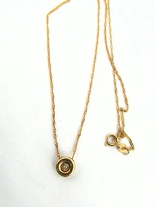 14k Yellow Gold 17" Necklace w/Pendant 1.5 Grams Not scrap - Picture 1 of 8