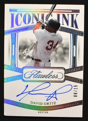 David Ortiz 2024 Panini Impecable Tinta Icónica Autógrafo Firma Plateado/15 Foto 1 de 2