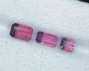 3.37 CRT Natural Faceted Tricolour Tourmaline - Picture 1 of 7