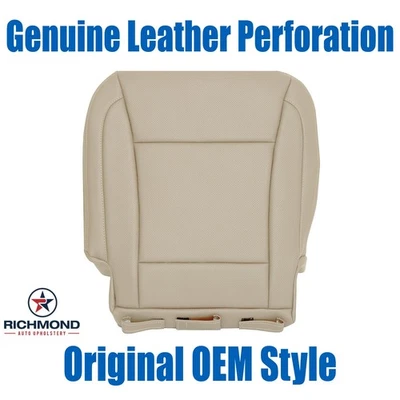 Cubierta de asiento de cuero genuino tostada inferior del lado del conductor para Hyundai Genesis 2009-2014 Foto 1 de 4