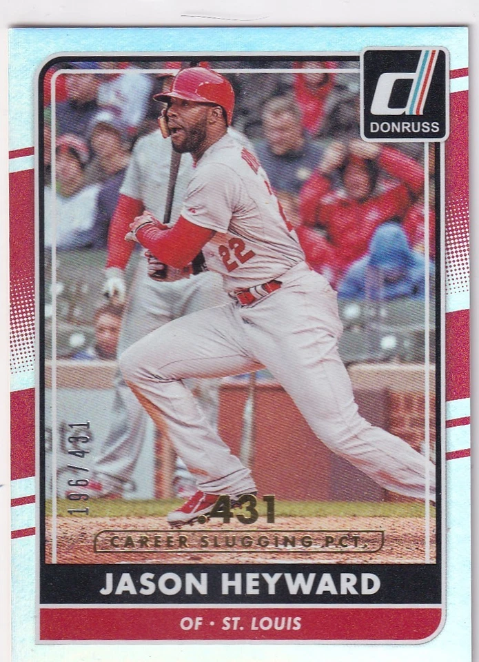 JASON HEYWARD/431 DONRUSS CARRERA LÍNEA ESTADÍSTICA CARDENALES PARALELOS #112 2016 PANINI Foto 1 de 1
