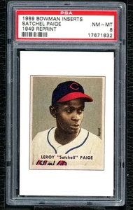 1989 Bowman Inserts - Satchel Paige 1949 Reprint #224 PSA 8 - Picture 1 of 2