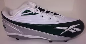 Reebok Mens Pro 4-Speed II Low Football Cleats White/Green Size 15 - Picture 1 of 5