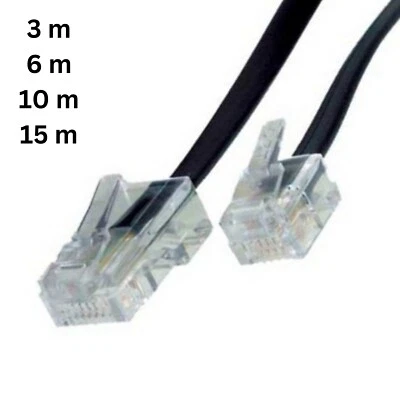 Telefonkabel Routerkabel RJ11 RJ45 Stecker DSL VDSL ISDN Router in 3m 6m 10m 15m - Bild 1 von 4