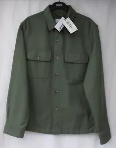 MEN'S MARKS AND SPENCER JAEGER SAGE GREEN OVER- SHIRT JACKET WITH LINEN SIZE M - Picture 1 of 9