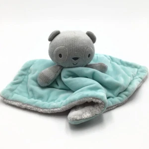 Koala Baby Lovey grau Strick Aqua Bär oder Waschbär Plüsch Sicherheitsdecke 12x12 - Bild 1 von 7