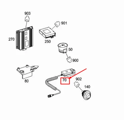 NUEVO MICRÓFONO GUANTERA MERCEDES-BENZ ML W166 A2108200835 NO🇺🇸DEBERES Foto 1 de 4