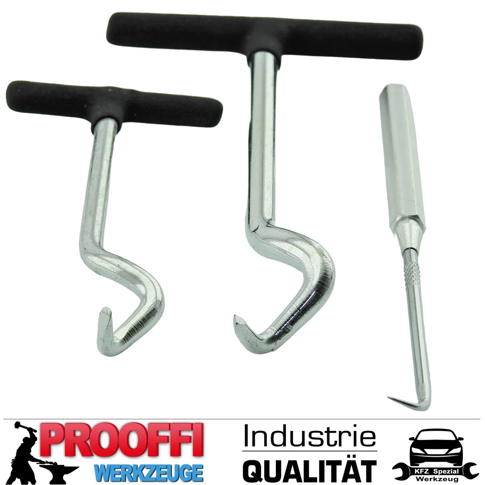 3-tlg Wellen Dichtring Simmerring O-Ring Demontage Abzieher Haken Werkzeug Satz