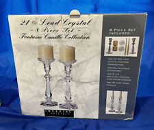 24% Lead Crystal 8 Piece Set Fontaine Candle Collection - NIB