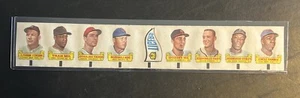 1966 Topps Rub-Offs Uncut Sheet Of 9 Cards Including Mickey Mantle, NY Yankees - Picture 1 of 9