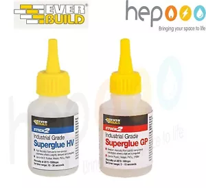 EVERBUILD 20G / 50G INDUSTRIAL GRADE HIGH &MEDIUM VISCOSITY SUPER GLUE ADHESIVE - Picture 1 of 20