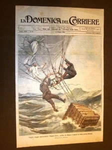 Copertina La Domenica del Corriere 17 giugno 1906 Aerostato Regina Elena Ancona - Picture 1 of 1