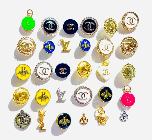 SAINT LAURENT (YSL) Gucci Versace YSL bottoni con cerniera lotto di 30 mix