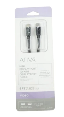 Ativa Mini Displayport to Mini Displayport Cable 6 FT 993-497 - Image 1 of 3