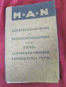 VINTAGE GERMAN CATALOG MANUAL BOOK FOR M.A.N. DIESEL ENGINES - Picture 1 of 12