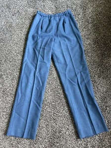 Pendleton 100% Virgin Wool Vintage Blue Pleated Dress Slacks Size 8 Grandmacore - Picture 1 of 6