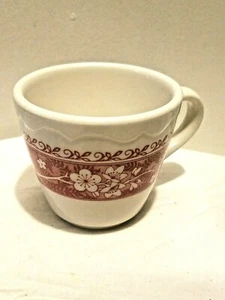 Vintage Syracuse China Cup Pink Band Flowers 3" High - Picture 1 of 4