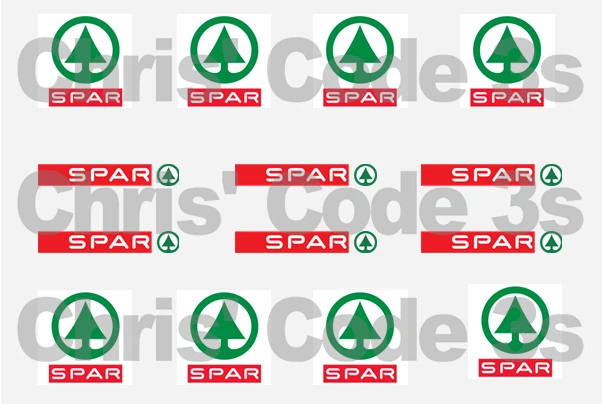 Code 3 Adhesive Vinyl Decal Suit White Cabs - Spar livery - 1/50 1/76 1/64 - Image 1 of 1