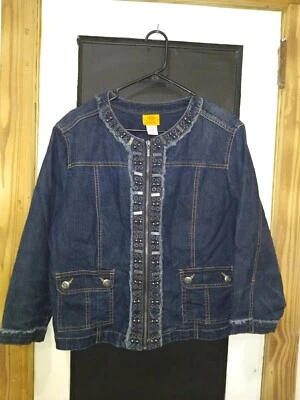 womans Ruby Red Denim jacket size 16 - Image 1 of 3