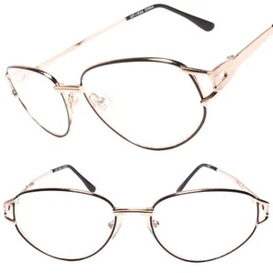 Genuine Vintage Gold Frame Womens Oval Reader 2.00 Reading Glasses - Picture 1 of 3