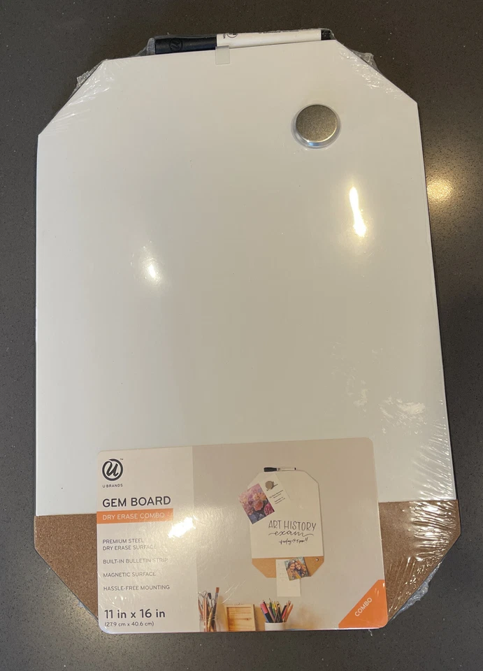 U Brands Gem Dry Erase Cork Board Combo Magnet 11 X 16 in Target