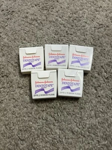 Vintage Johnsons Dentotape Ribbon Floss Waxed Floss Plaque Teeth Oral Hygiene 5p - Picture 1 of 3